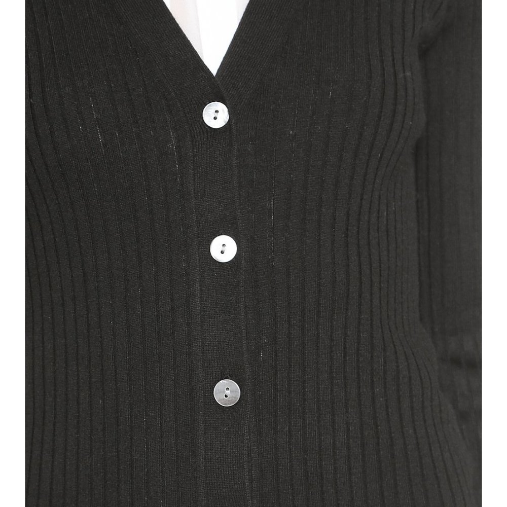 Vince Black 100% Cashmere Ribbed Cardigan - Picture 6 of 16